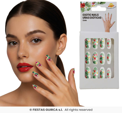 Feestbazaar Nagels Tropical Hawaii (12st)