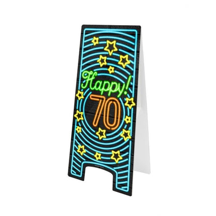 Feestbazaar Neon Attentiebord 70 Jaar