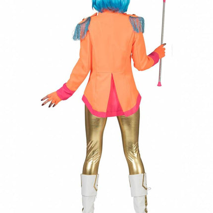 Feestbazaar Neon Beatles jas dames oranje