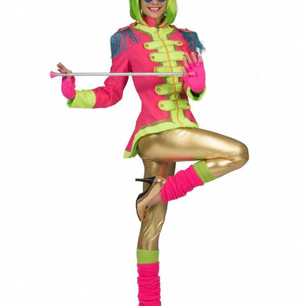 Feestbazaar Neon Beatles jas dames roze