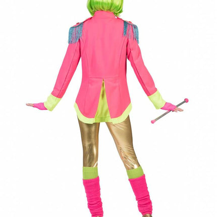 Feestbazaar Neon Beatles jas dames roze