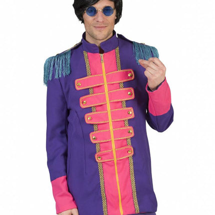Feestbazaar Neon Beatles jas heren paars