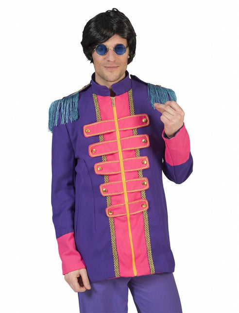 Feestbazaar Neon Beatles jas heren paars