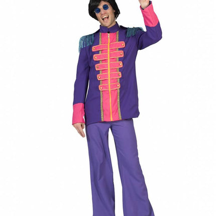 Feestbazaar Neon Beatles jas heren paars