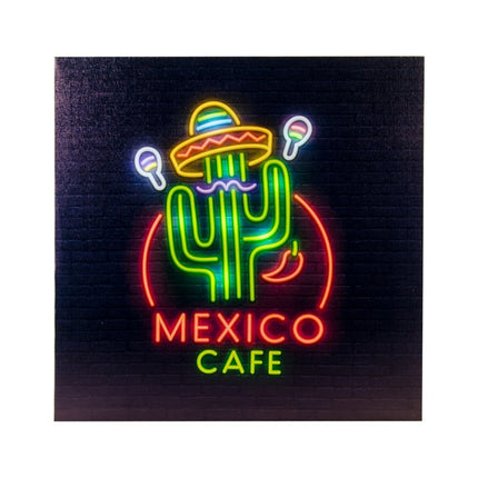 Feestbazaar Neon Bord Café Mexico Met LED