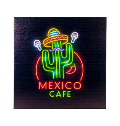 Feestbazaar Neon Bord Café Mexico Met LED
