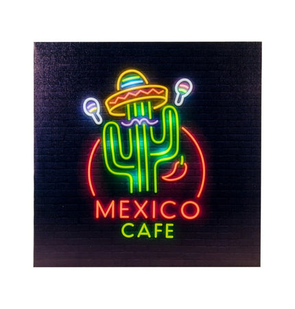 Feestbazaar Neon Bord Café Mexico Met LED