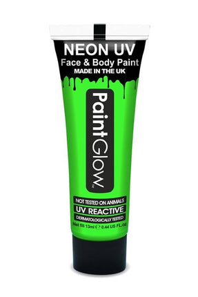 Feestbazaar Neon Face & Body paint groen UV G.I.D 10ml