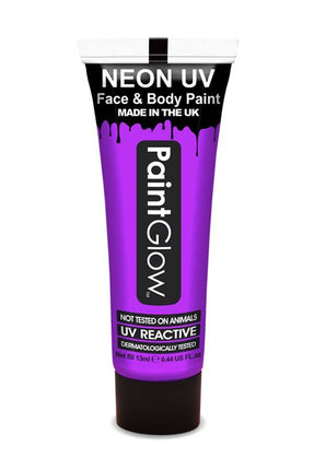 Feestbazaar Neon Face & Body paint paars UV G.I.D 10ml