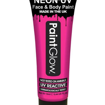 Feestbazaar Neon Face & Body paint pink UV G.I.D 10ml