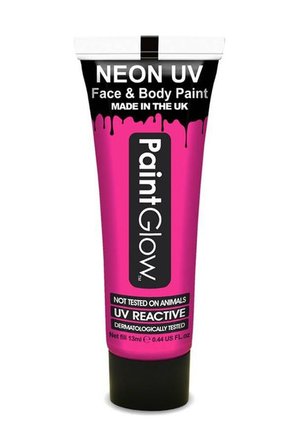 Feestbazaar Neon Face & Body paint pink UV G.I.D 10ml