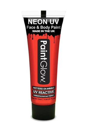 Feestbazaar Neon Face & Body paint rood UV G.I.D 10ml