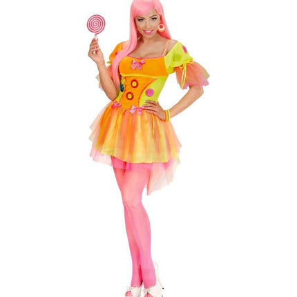 Feestbazaar Neon Fantasy dame jurk