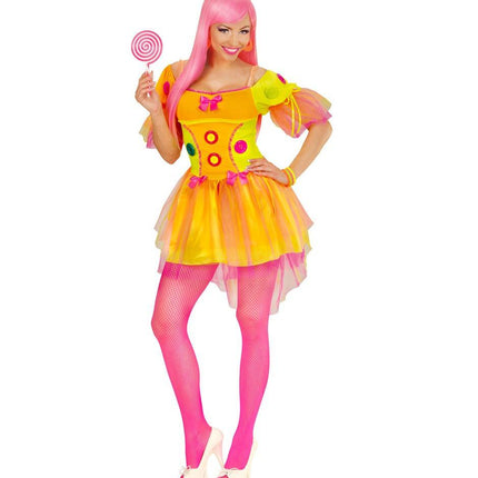 Feestbazaar Neon Fantasy dame jurk