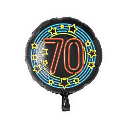Feestbazaar Neon Folieballon 70 jaar - 46cm
