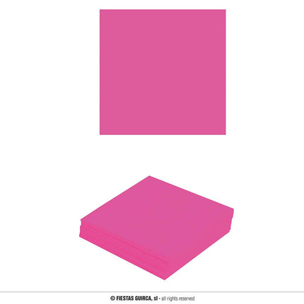 Feestbazaar Neon Fuchsia Servetten (12st)
