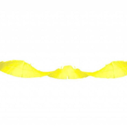 Feestbazaar Neon gele Crepe Papier Slinger - 18 meter
