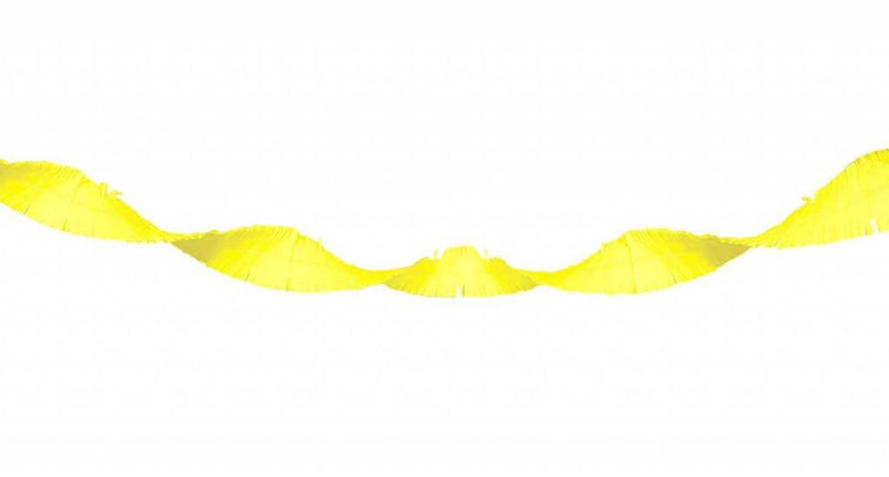 Feestbazaar Neon gele Crepe Papier Slinger - 18 meter