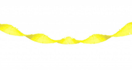 Feestbazaar Neon gele Crepe Papier Slinger - 18 meter