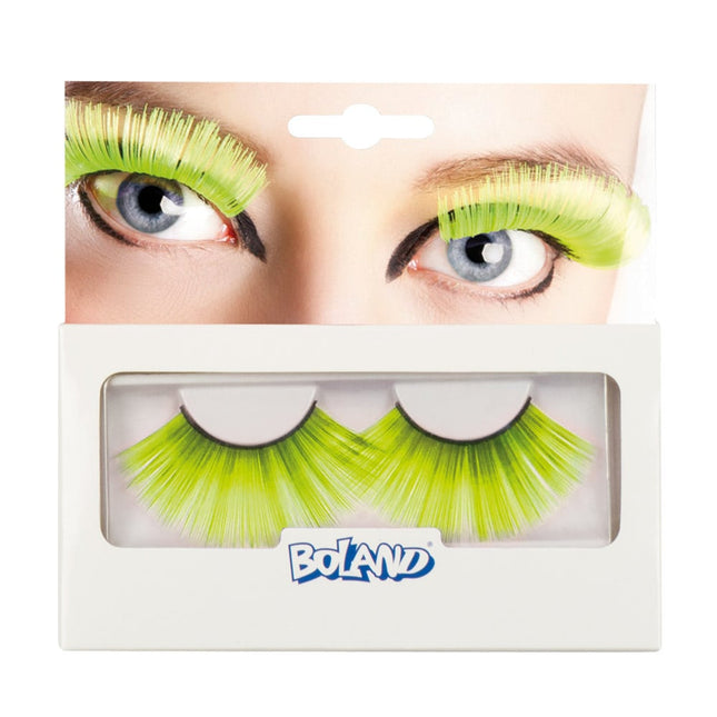 Feestbazaar Neon Gele Wimpers XL