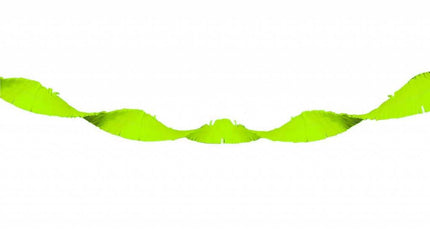 Feestbazaar Neon groene Crepe Papier Slinger - 18 meter