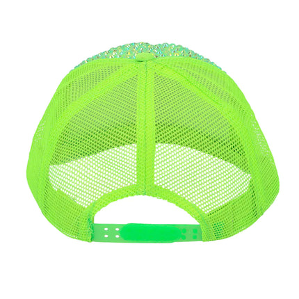 Feestbazaar Neon Groene Dollar Pet met Strass