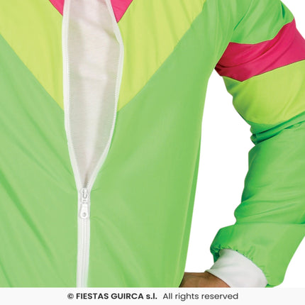 Feestbazaar Neon Groene Tracksuit Heren