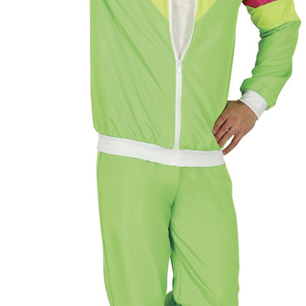 Feestbazaar Neon Groene Tracksuit Heren