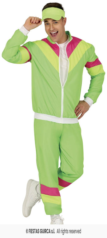 Feestbazaar Neon Groene Tracksuit Heren