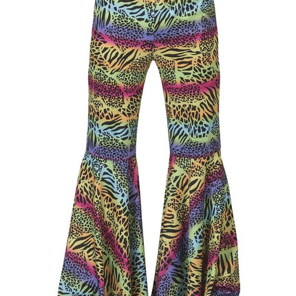 Feestbazaar Neon Hippie Broek Met Dierenprint Man