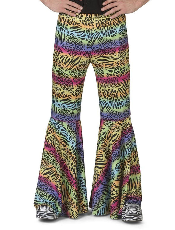 Feestbazaar Neon Hippie Broek Met Dierenprint Man