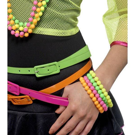 Feestbazaar Neon kralen armbanden