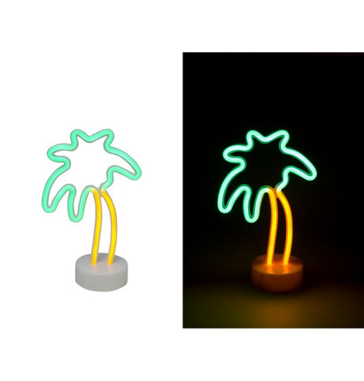 Feestbazaar Neon Lamp LED Palmboom Silhouet