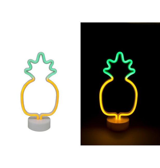 Feestbazaar Neon LED Lamp Ananas Silhouet