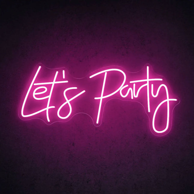 Feestbazaar Neon Licht Let's Party Decoratie