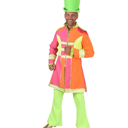 Feestbazaar Neon Mantel Heren Pink/Orange Luxe