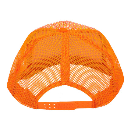 Feestbazaar Neon Oranje Dollar Pet met Strass