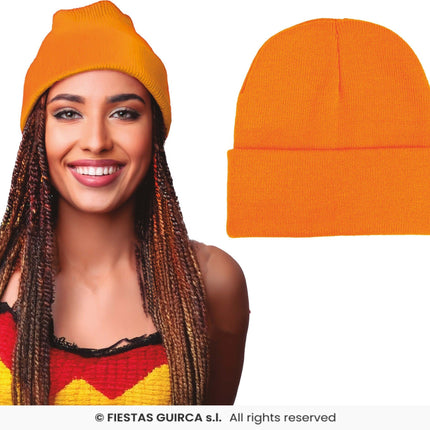 Feestbazaar Neon Oranje Muts