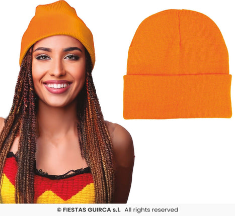 Feestbazaar Neon Oranje Muts