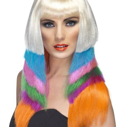 Feestbazaar Neon pallet pruik