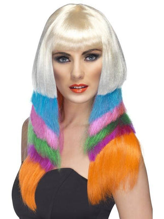 Feestbazaar Neon pallet pruik