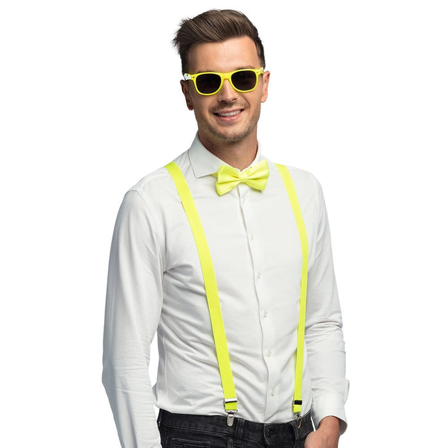 Feestbazaar Neon Party Accessoires Set Geel