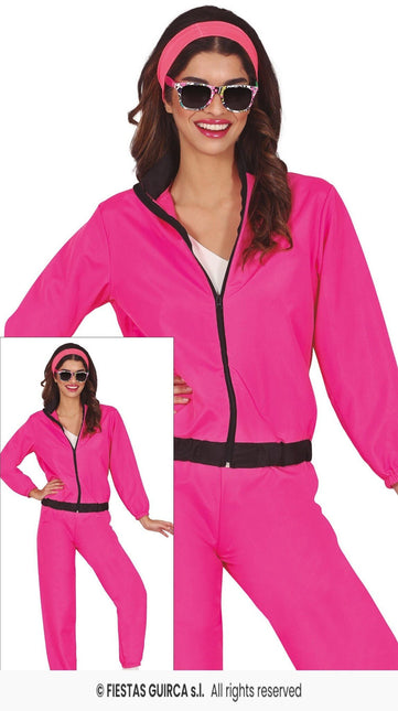 Feestbazaar Neon Pink Tracksuit Dames