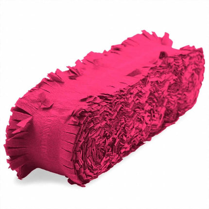 Feestbazaar Neon roze Crepe Papier Slinger - 18 meter