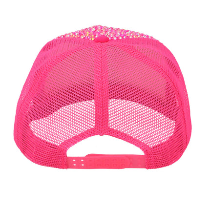 Feestbazaar Neon Roze Dollar Pet met Strass