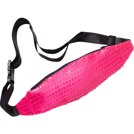 Feestbazaar Neon roze heuptasje