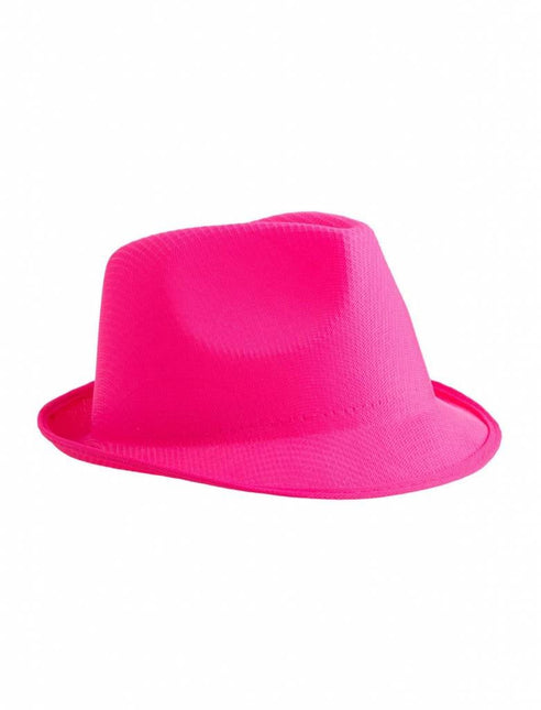 Feestbazaar Neon roze hoed