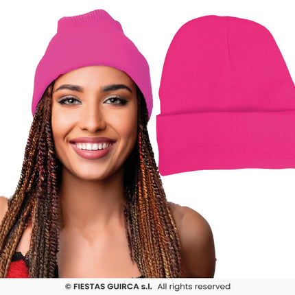 Feestbazaar Neon Roze Muts