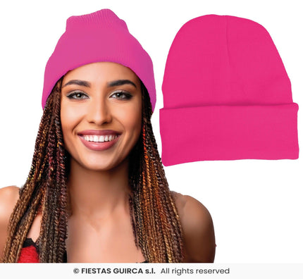 Feestbazaar Neon Roze Muts