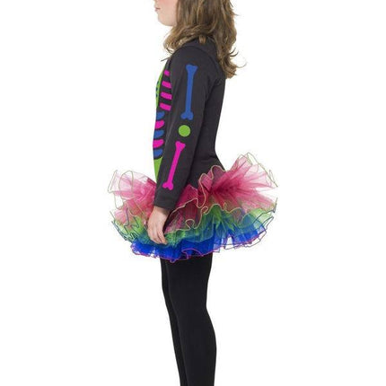 Feestbazaar Neon Skelet pak meisje